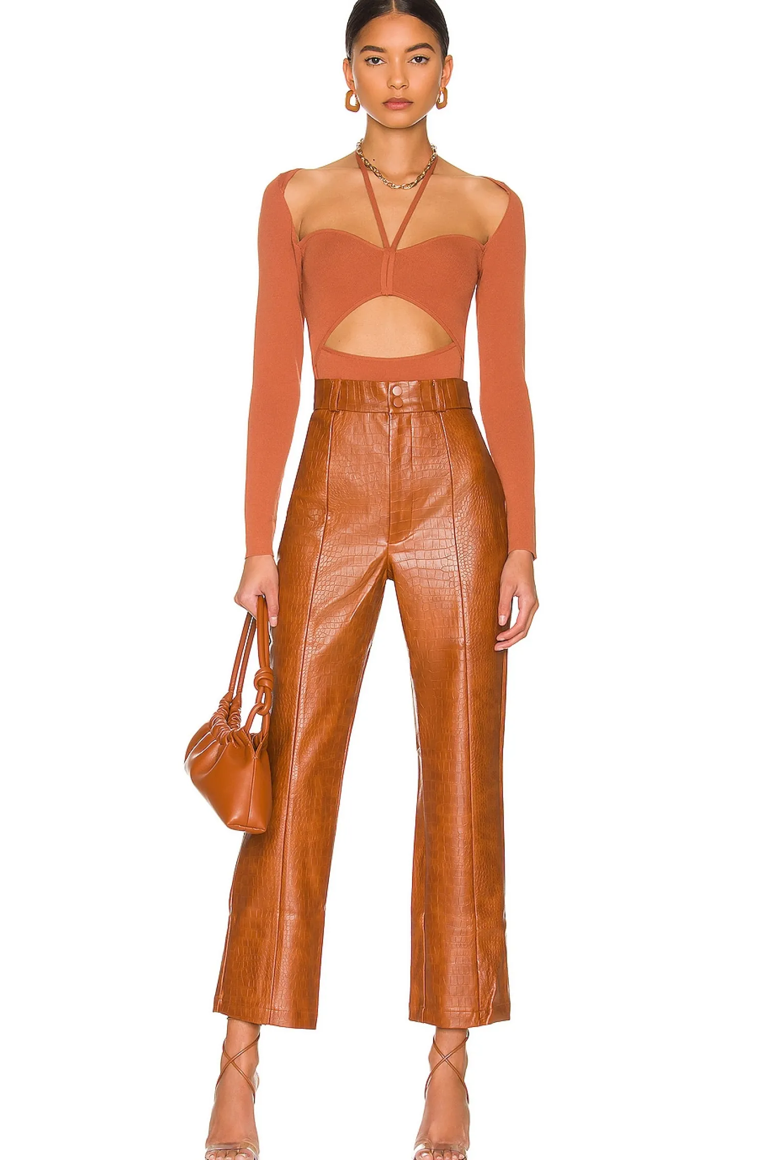 Women Bardot Pants>Croc Faux Leather Pant