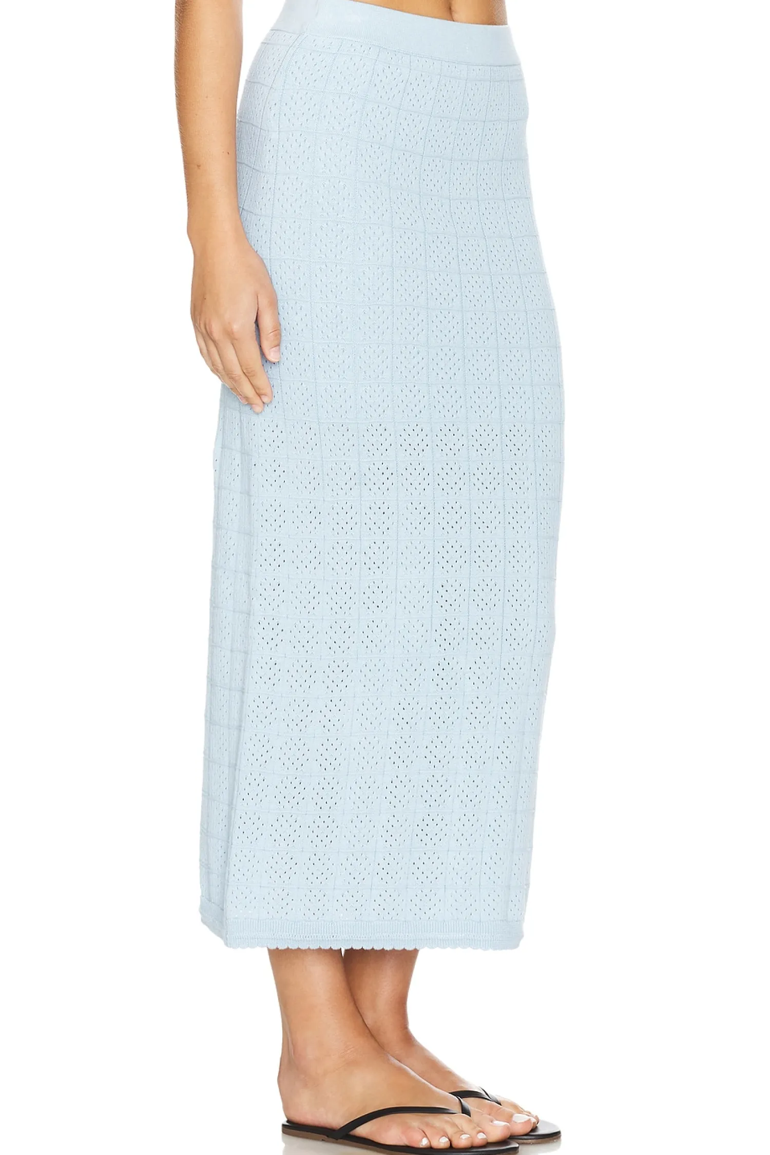 Women MONROW Matching Sets>Crochet Knit Midi Skirt