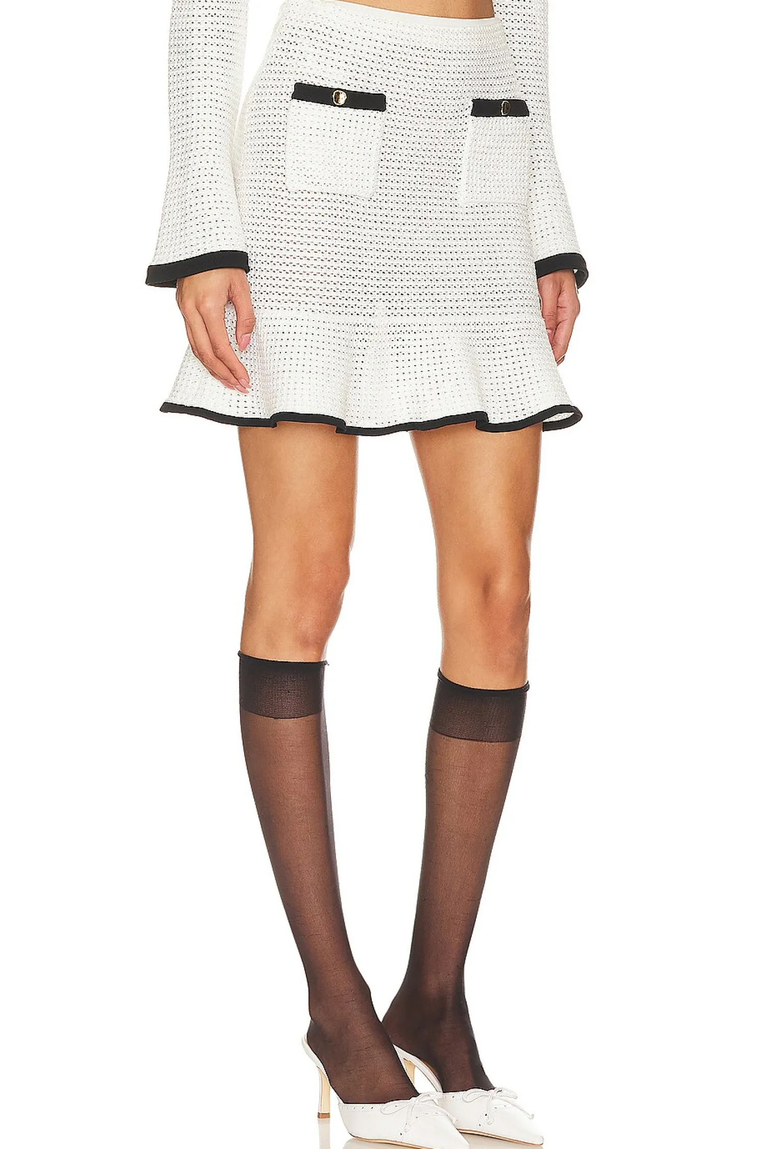 Women self-portrait Matching Sets>Crochet Skirt