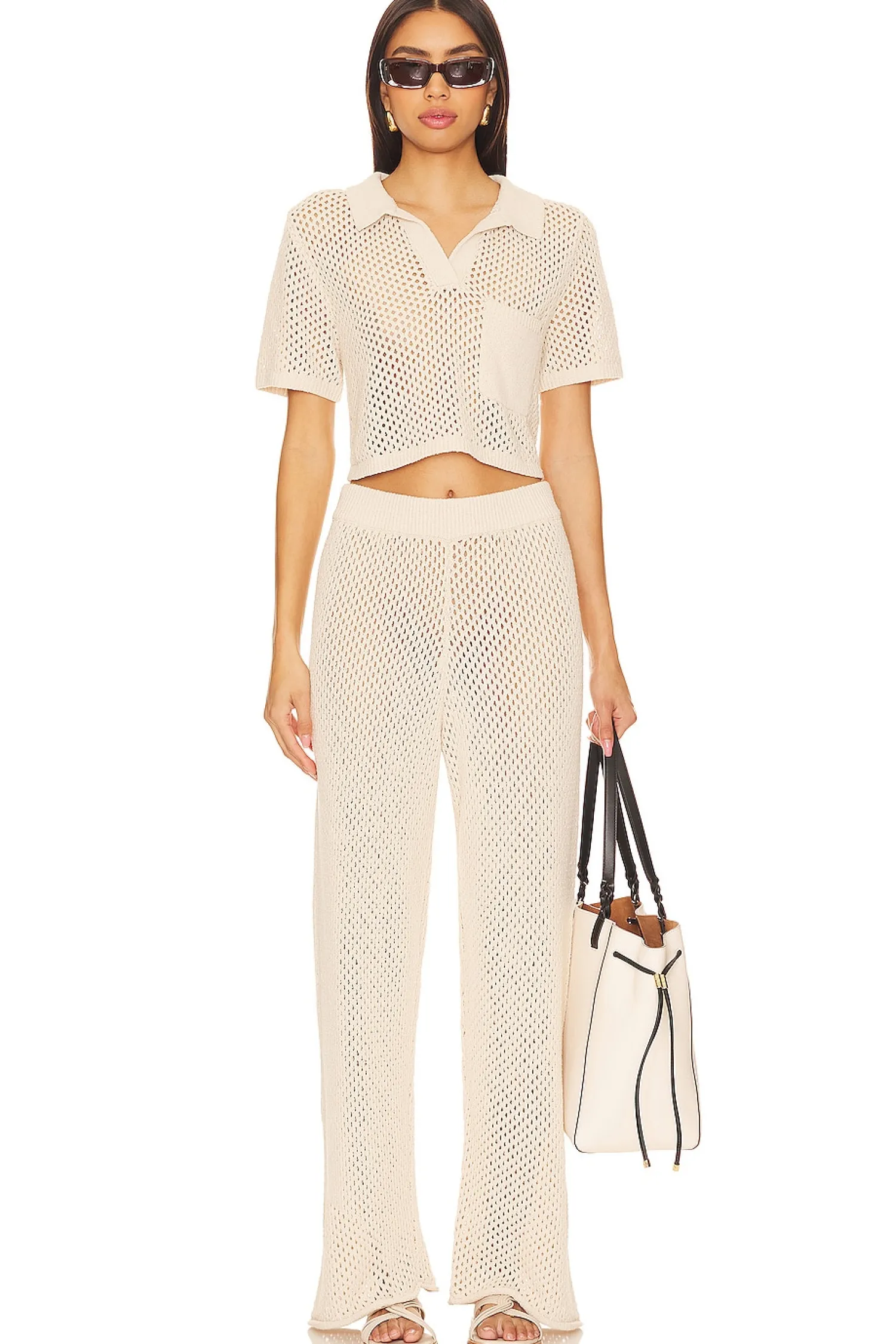 Women onia Pants>Crochet Wide Leg Pant