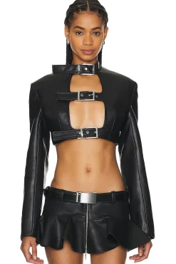 Women LADO BOKUCHAVA Jackets & Coats>Crop Shibari Blazer