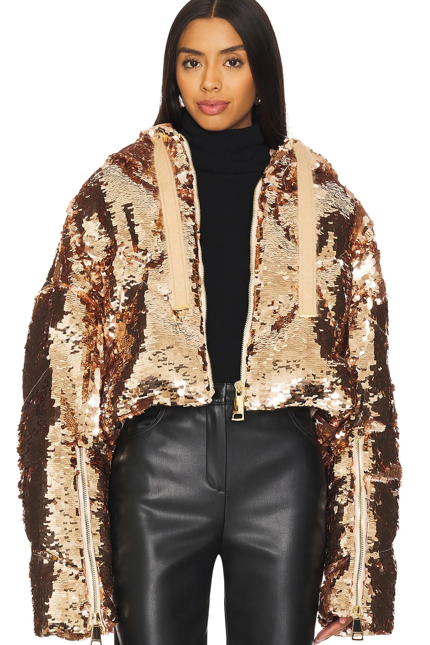 Women Khrisjoy Jackets & Coats>Crop Sparkly Puffer Jacket