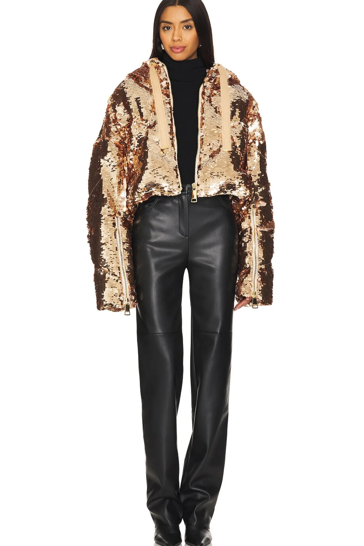 Women Khrisjoy Jackets & Coats>Crop Sparkly Puffer Jacket
