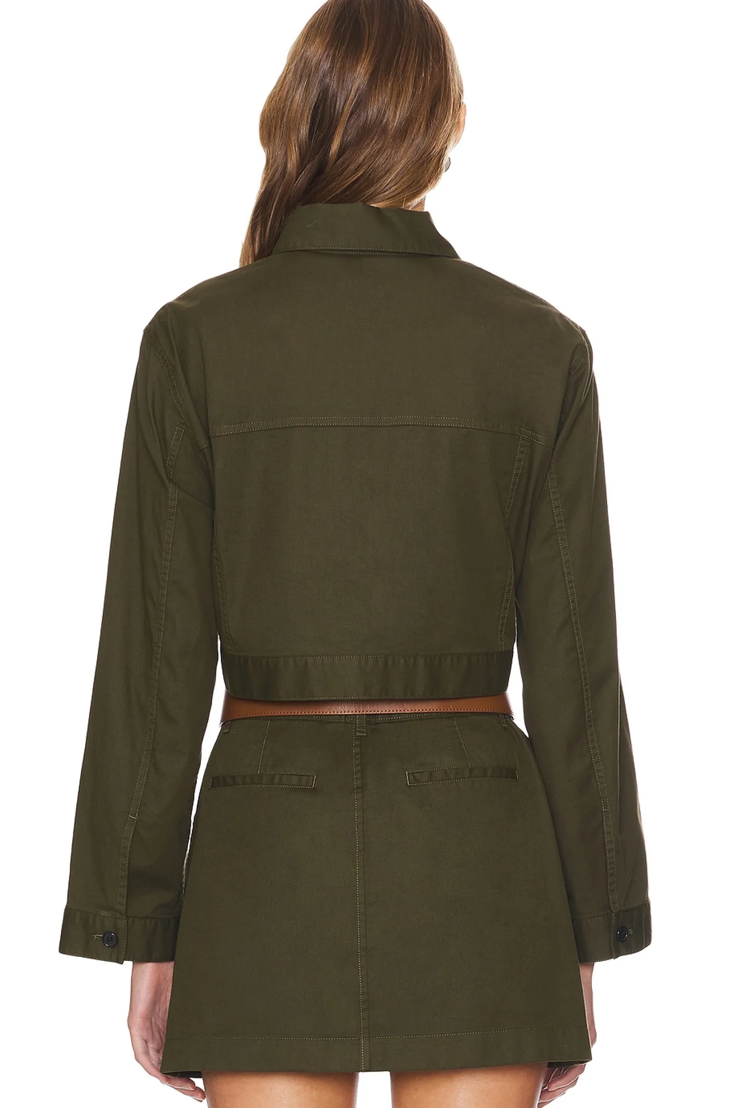 Women Theory Jackets & Coats>Crop Trucker Jacket
