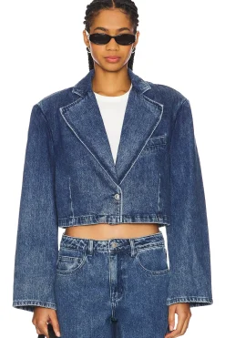 Women WeWoreWhat Matching Sets|Jackets & Coats>Cropped Blazer Jacket