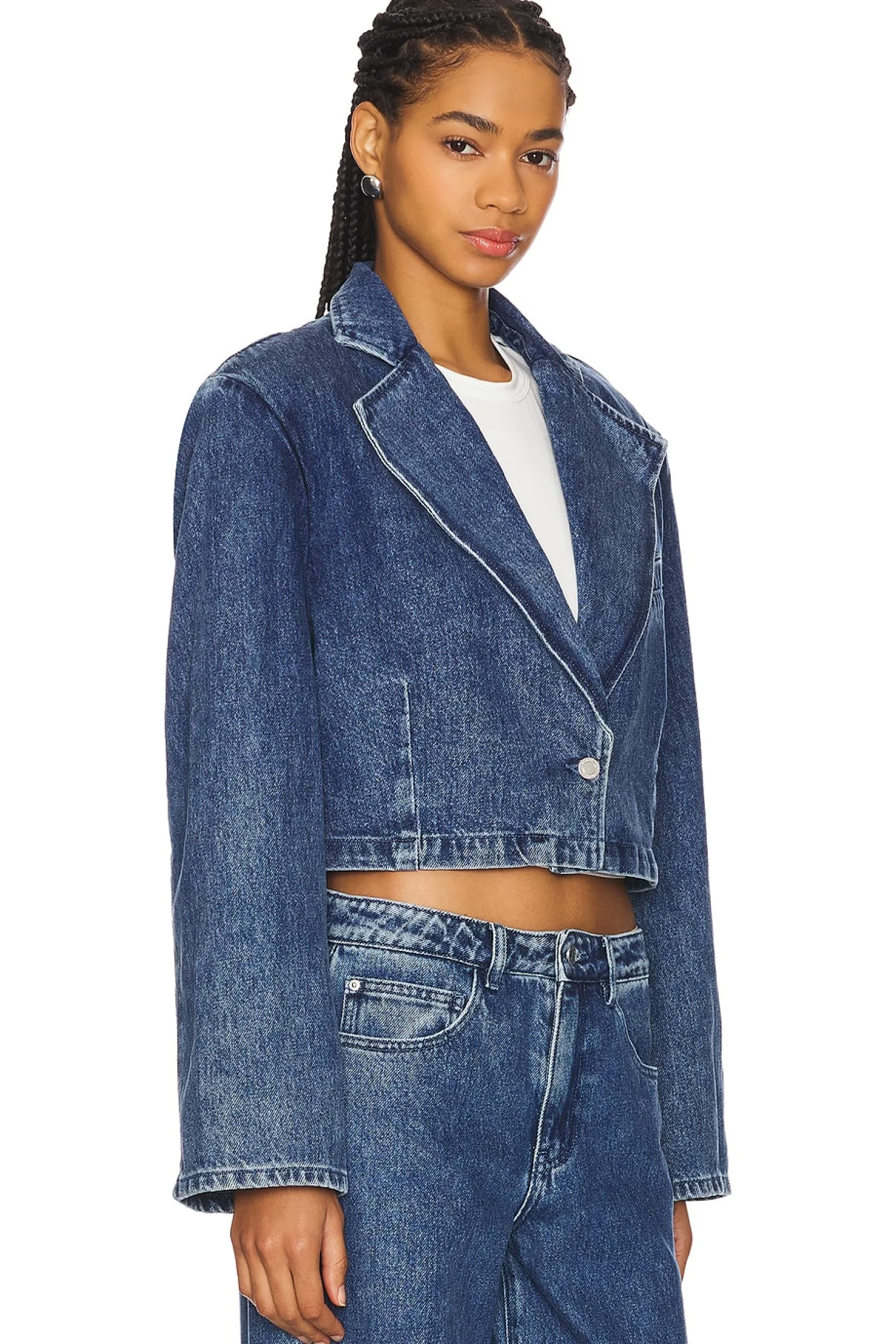 Women WeWoreWhat Matching Sets|Jackets & Coats>Cropped Blazer Jacket