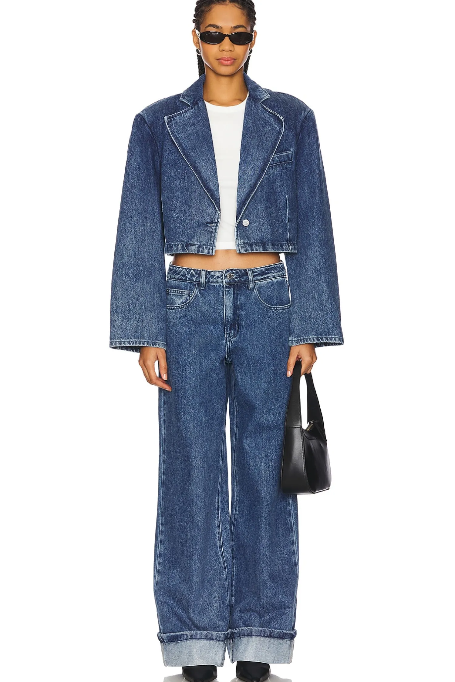 Women WeWoreWhat Matching Sets|Jackets & Coats>Cropped Blazer Jacket