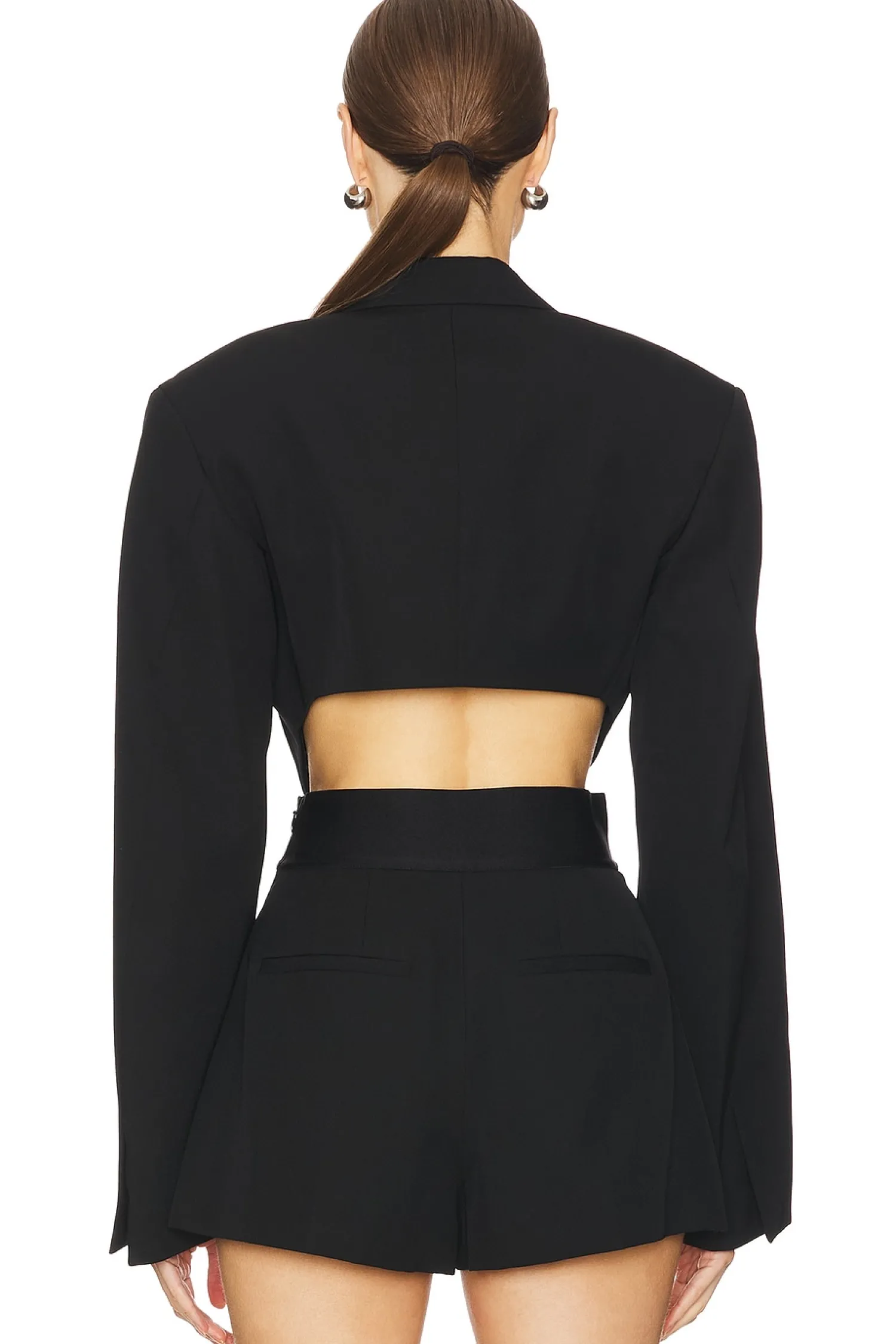 Women Alexander Wang Jackets & Coats>Cropped Blazer With Pointed Hem