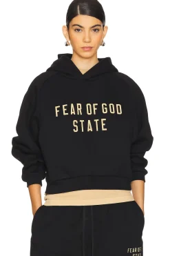 Women Fear of God ESSENTIALS Loungewear>Cropped Hoodie