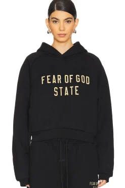 Women Fear of God ESSENTIALS Loungewear>Cropped Hoodie