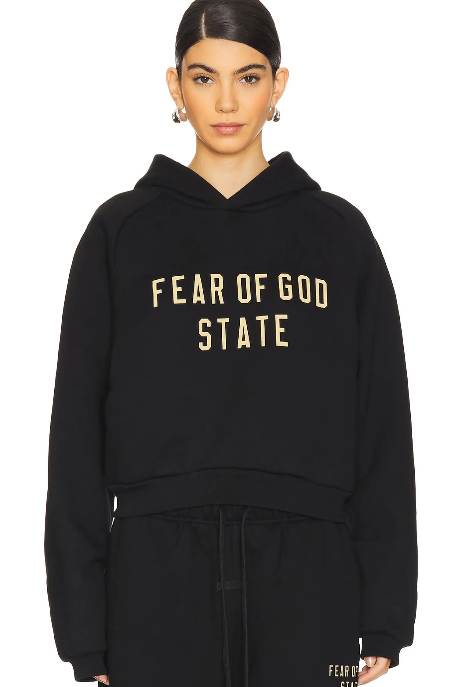 Women Fear of God ESSENTIALS Loungewear>Cropped Hoodie