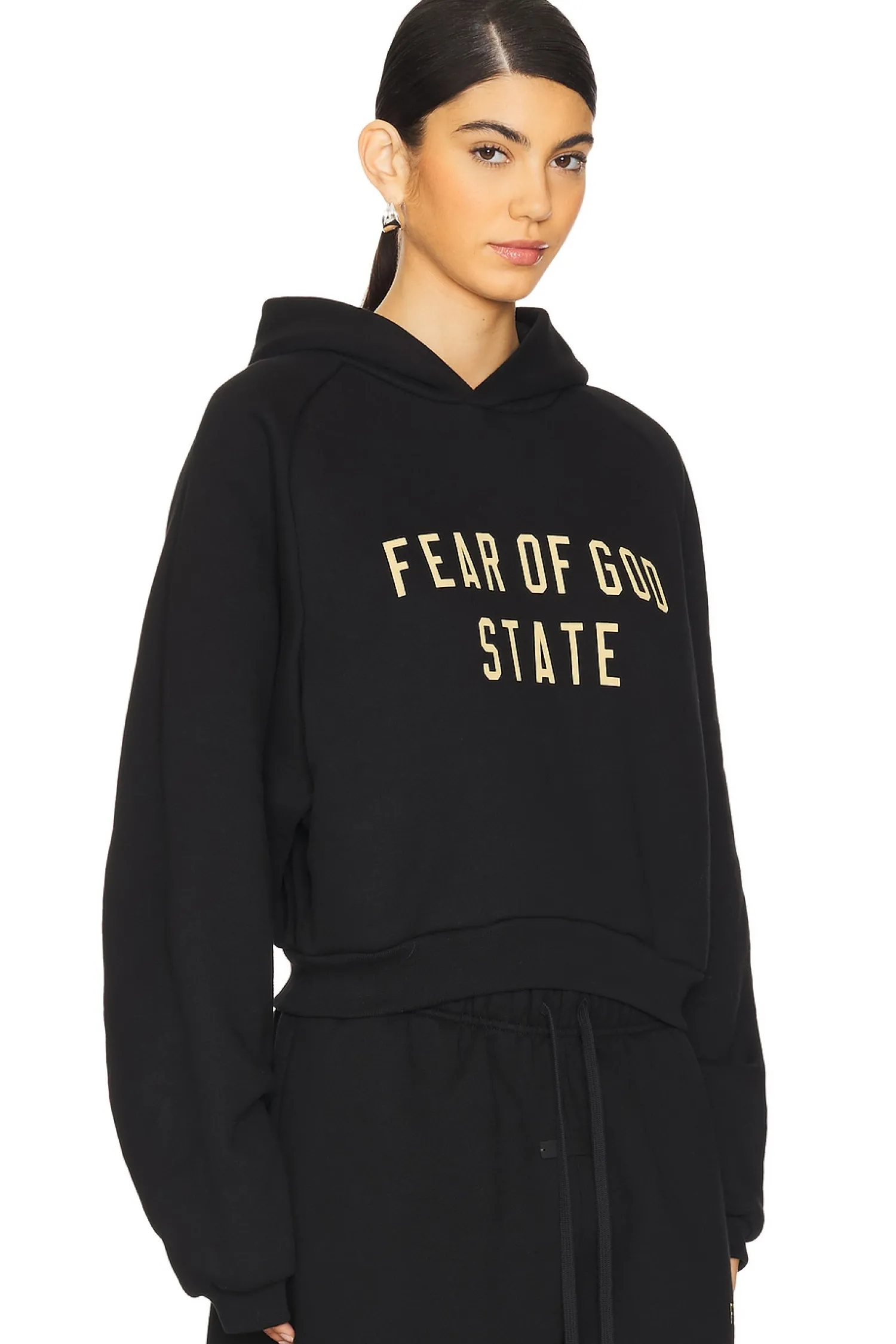 Women Fear of God ESSENTIALS Loungewear>Cropped Hoodie