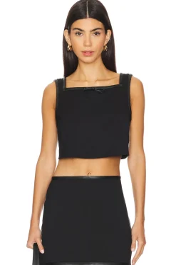 Women WeWoreWhat Matching Sets>Cropped Square Neck Top