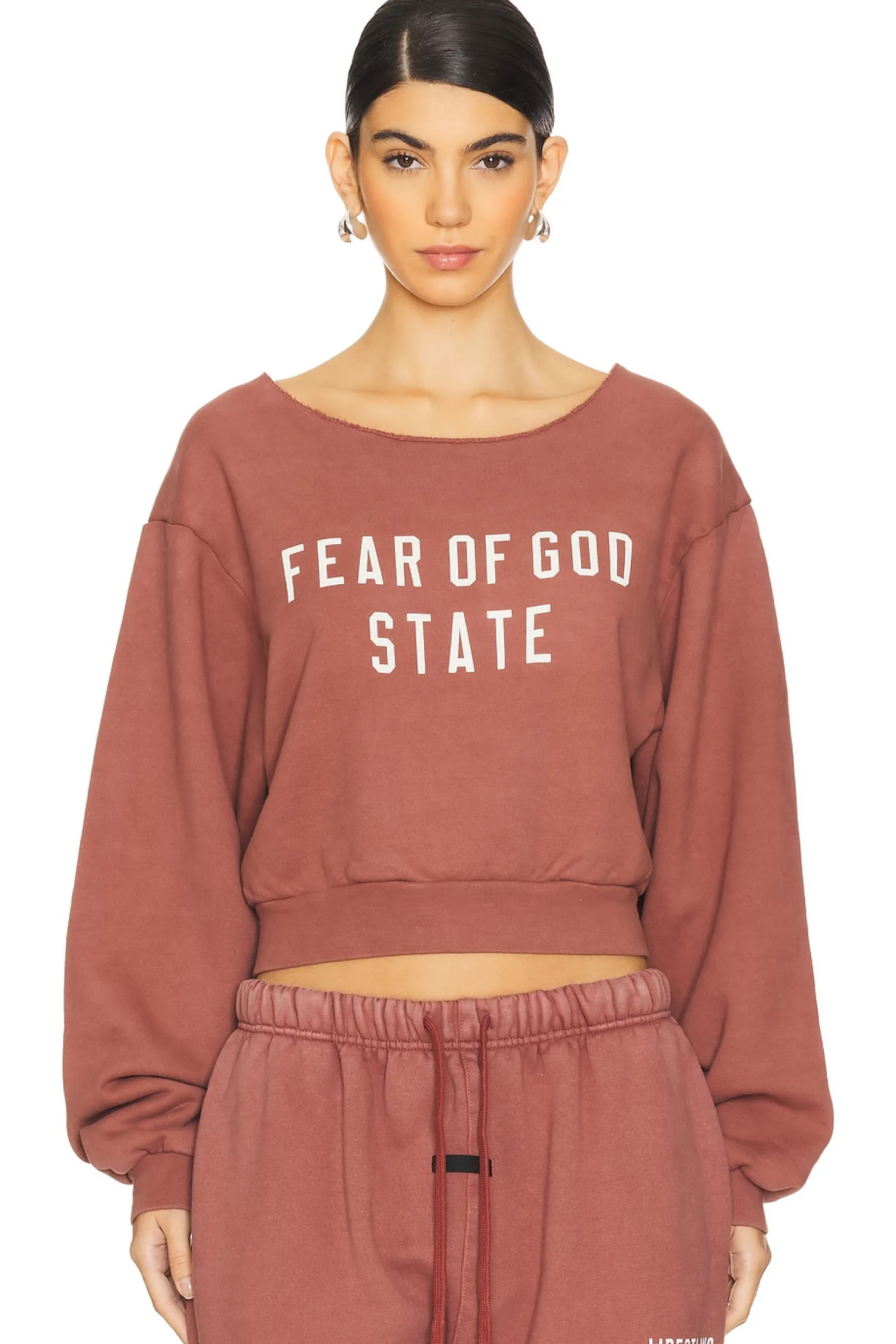 Women Fear of God ESSENTIALS Loungewear>Cropped Sweatshirt