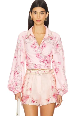 Women Camilla Matching Sets>Cropped Wrap Shirt