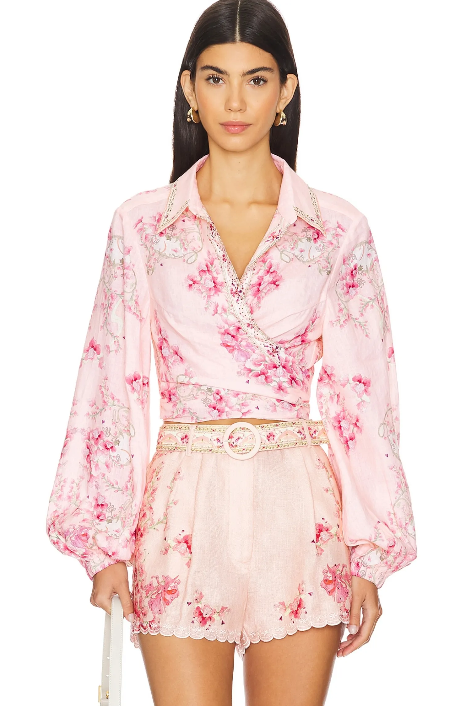 Women Camilla Matching Sets>Cropped Wrap Shirt