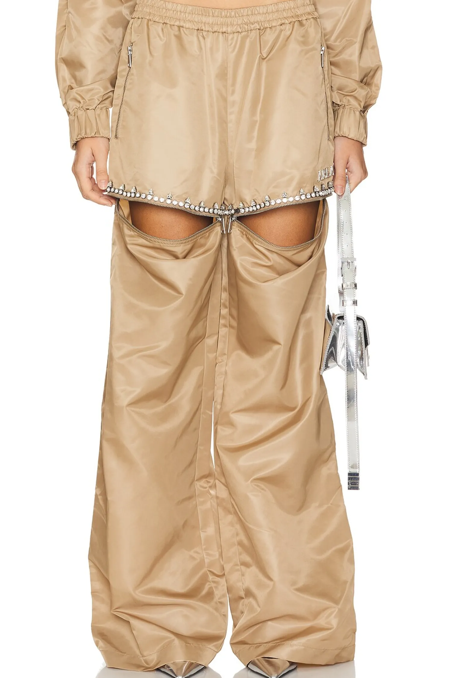Women AREA Matching Sets>Crystal Slit Track Pant
