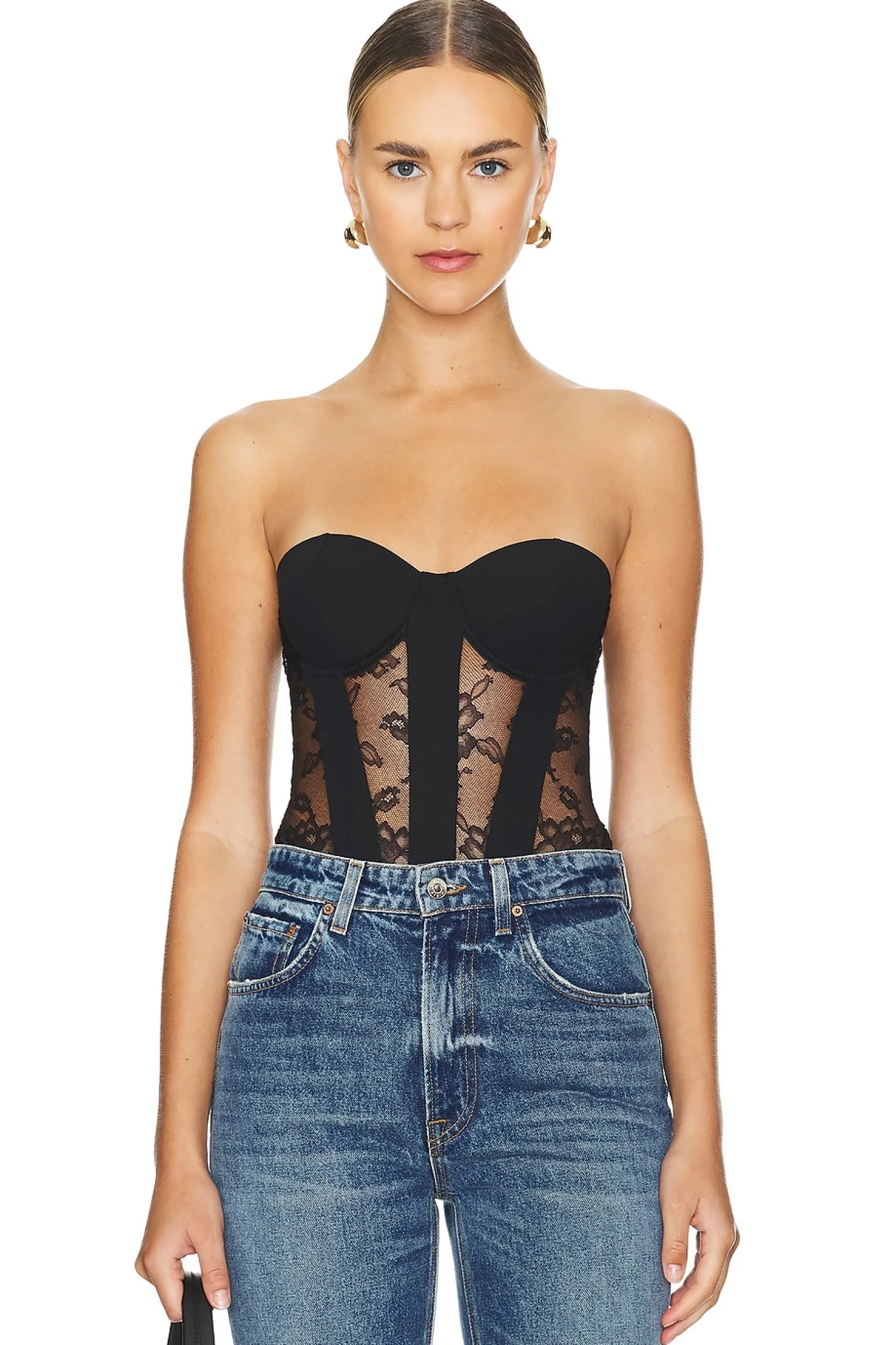 Women fleur du mal Lingerie & Sleepwear>Cupped Bodysuit