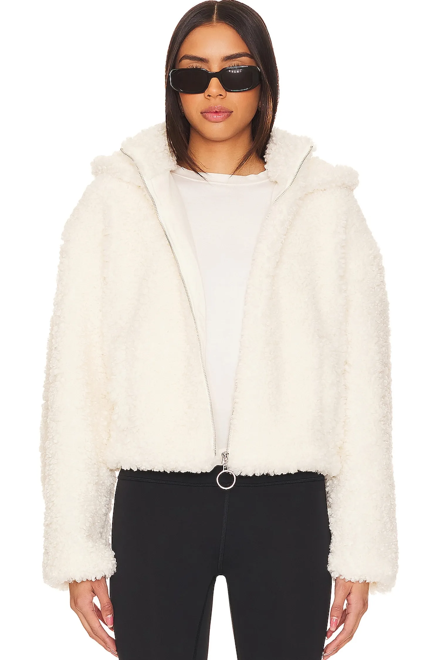 Women WeWoreWhat Jackets & Coats>Curly Sherpa Jacket
