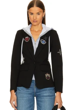 Women Central Park West Jackets & Coats>Dallas Patch Ponte Dickie Blazer