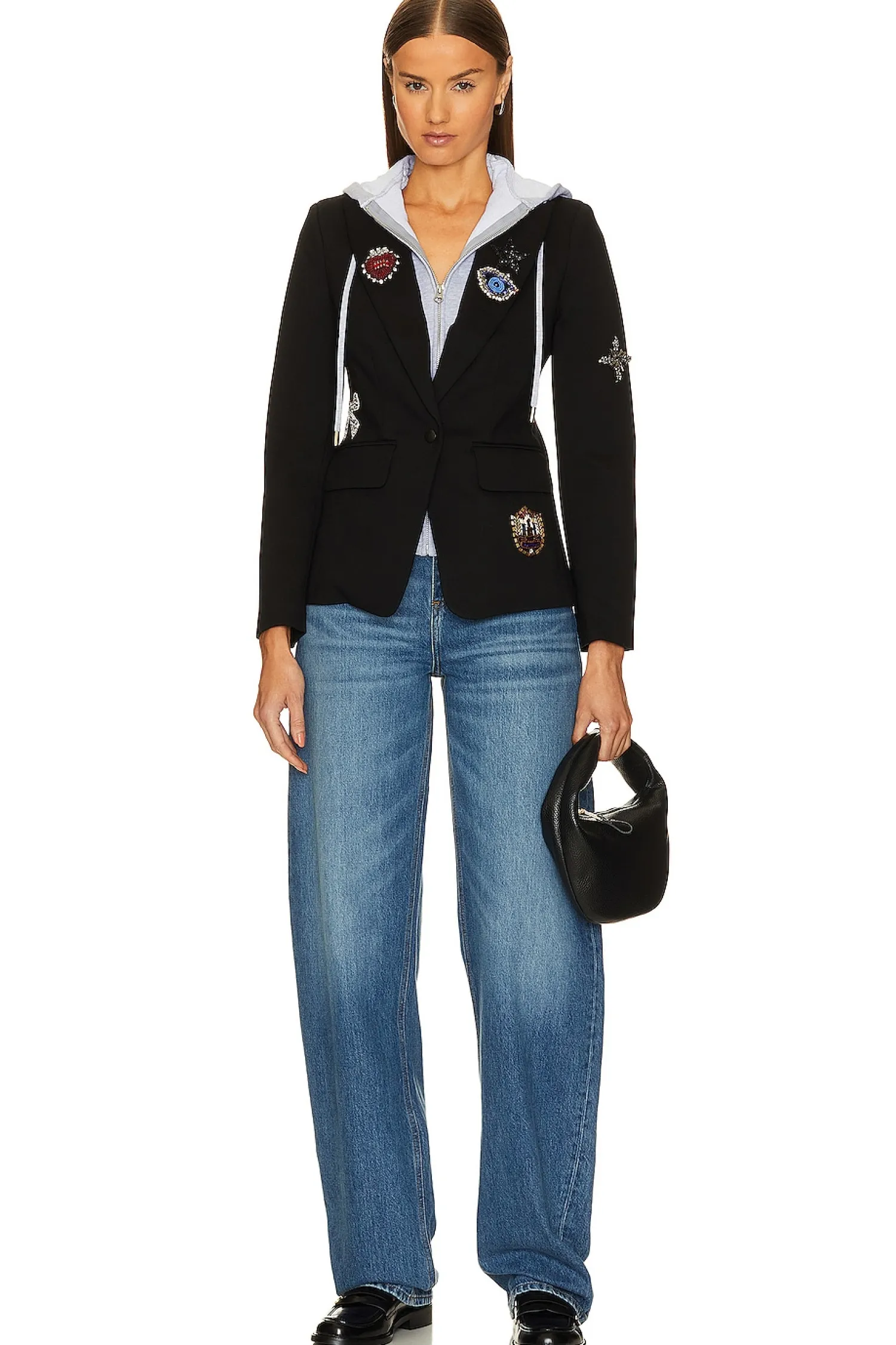 Women Central Park West Jackets & Coats>Dallas Patch Ponte Dickie Blazer