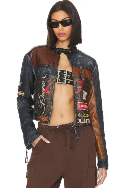 Women Jaded London Jackets & Coats>Daytona Zip Off Sleeve Moto Jacket