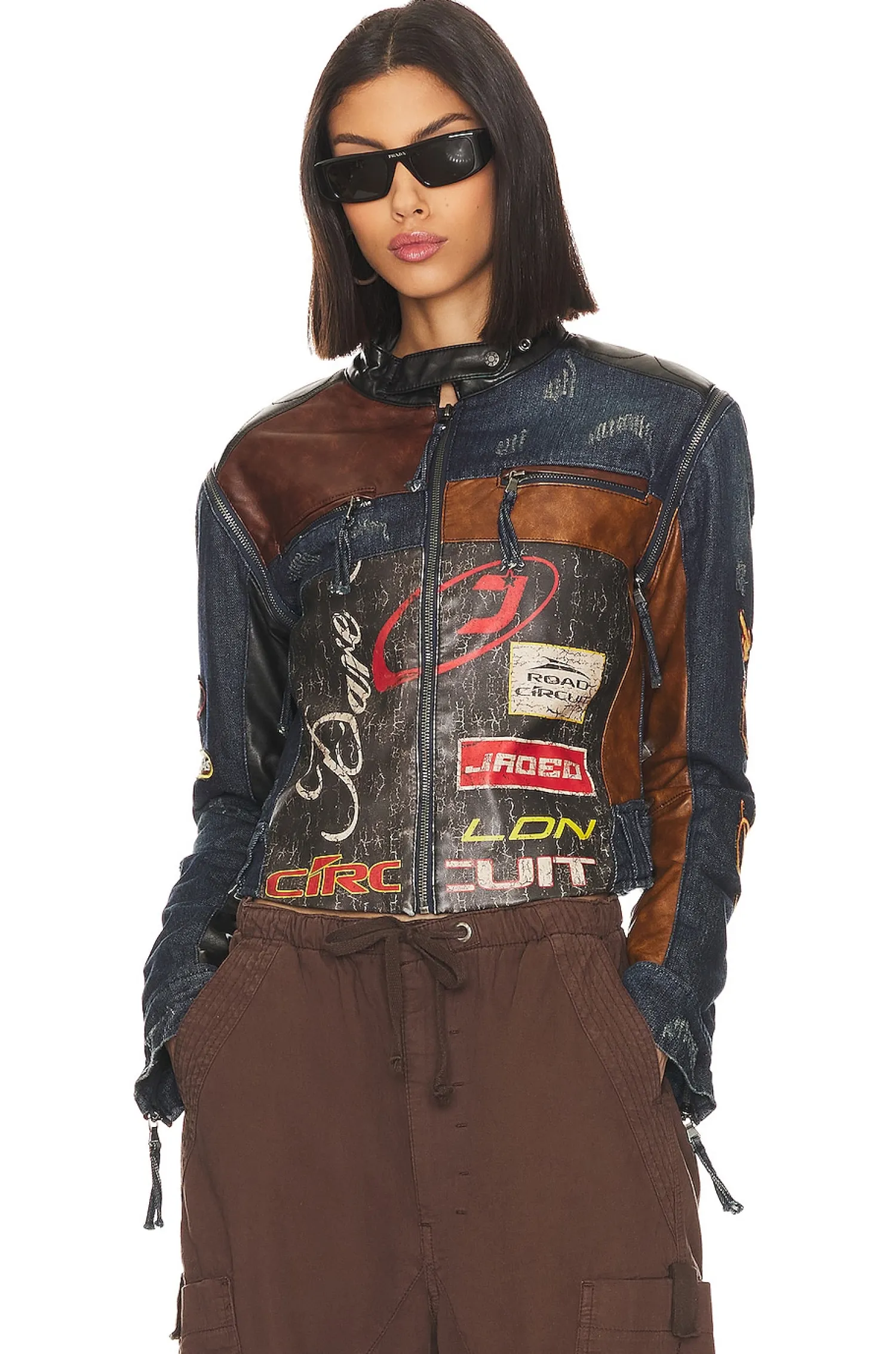 Women Jaded London Jackets & Coats>Daytona Zip Off Sleeve Moto Jacket