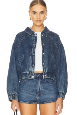 Women BLANKNYC Jackets & Coats>Denim Bomber Jacket