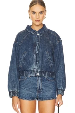 Women BLANKNYC Jackets & Coats>Denim Bomber Jacket