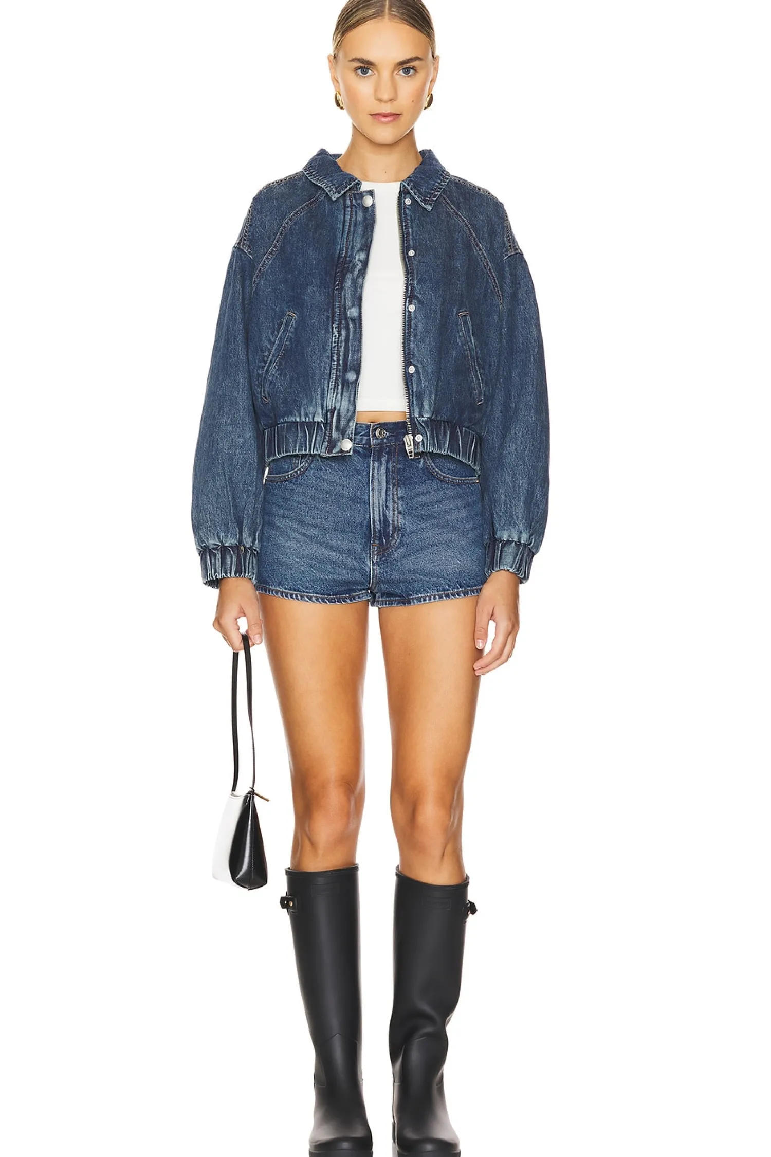 Women BLANKNYC Jackets & Coats>Denim Bomber Jacket