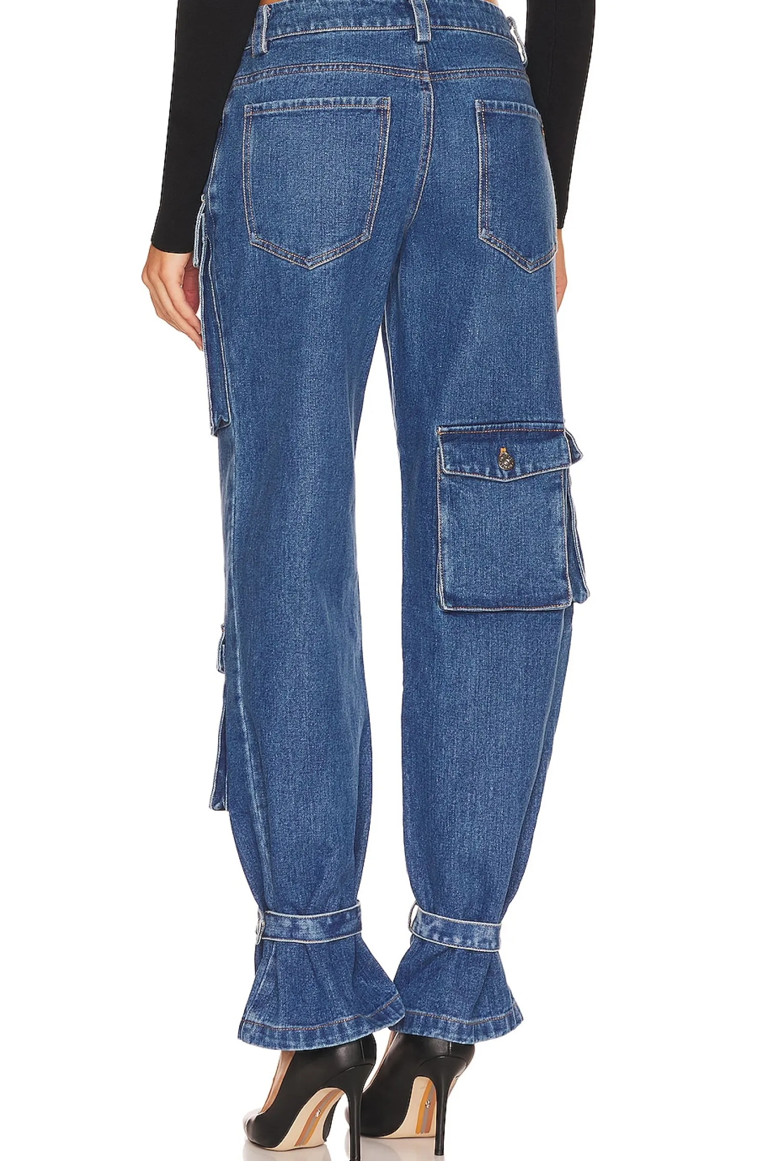 Women Bardot Pants>Denim Cargo Pant