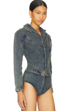 Women 1XBLUE Jackets & Coats>Denim Fitted Jacket