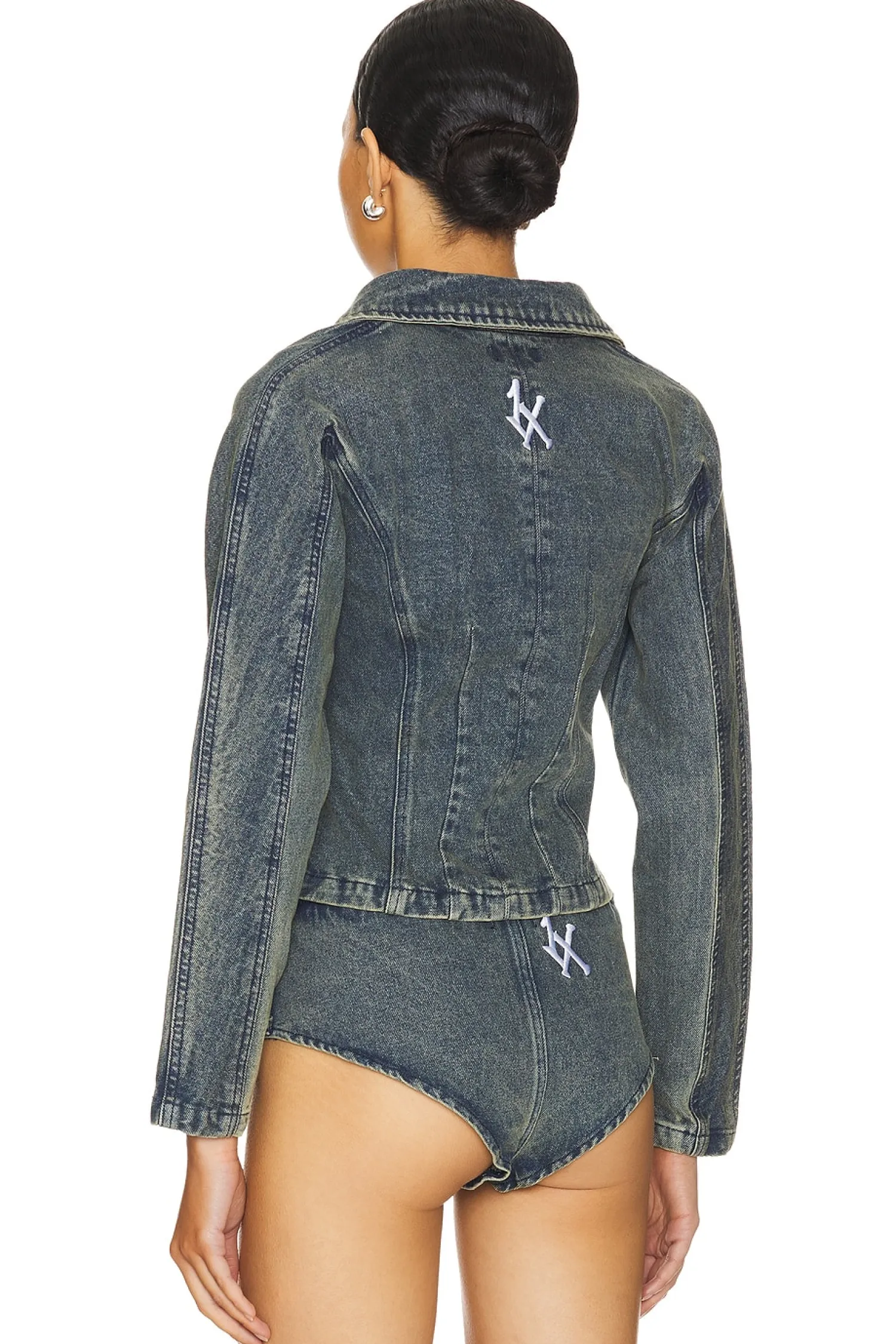 Women 1XBLUE Jackets & Coats>Denim Fitted Jacket