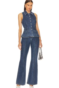 Women self-portrait Jumpsuits>Denim Jumpsuit