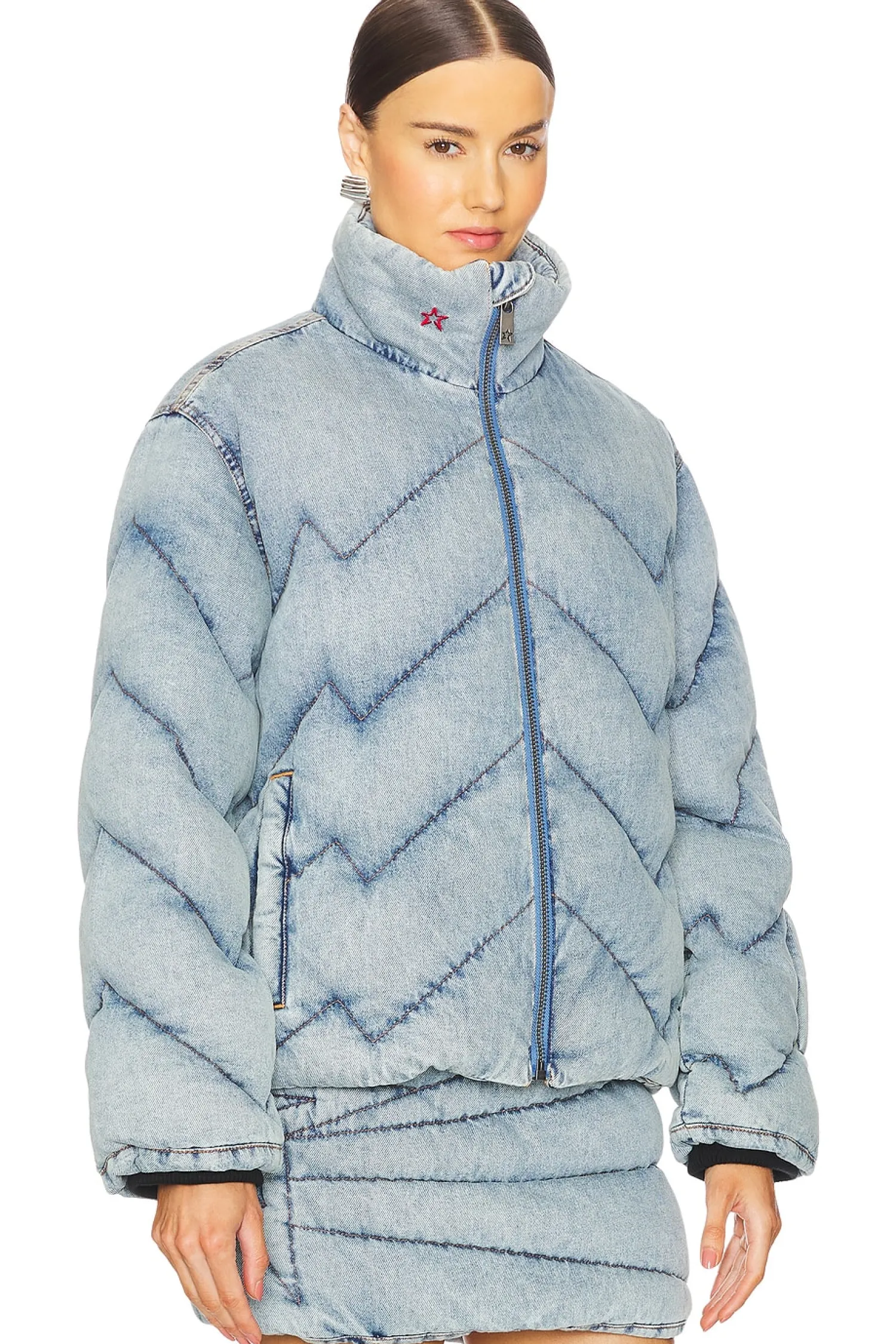 Women Perfect Moment Matching Sets|Jackets & Coats>Denim Puffer Jacket