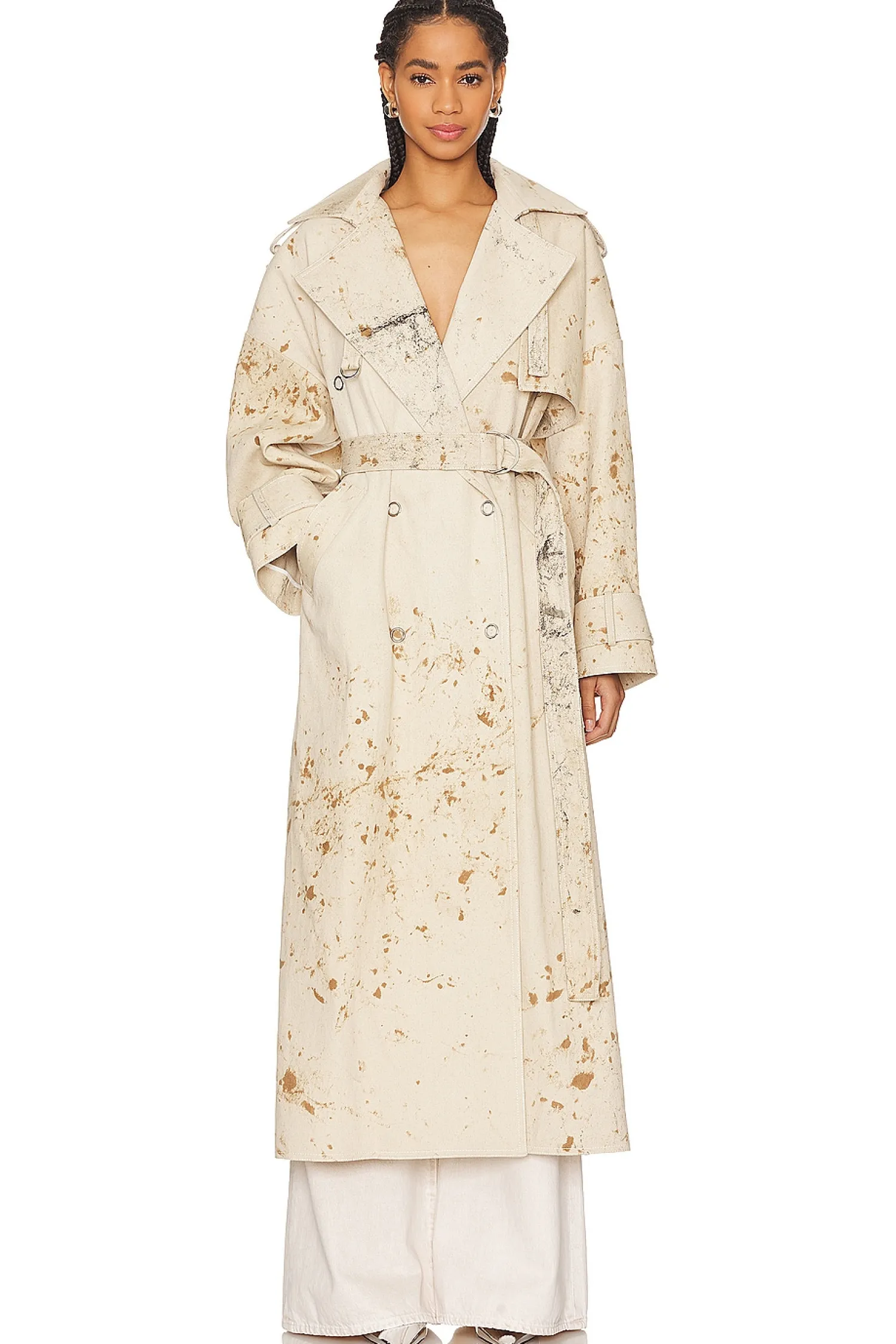Women Lapointe Jackets & Coats>Denim Trench Coat
