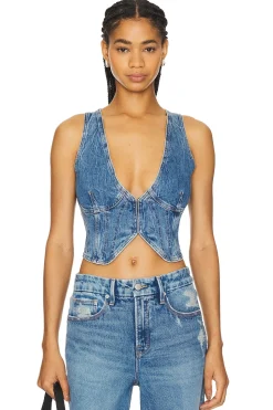 Women Good American Matching Sets|Jackets & Coats>Denim Vest