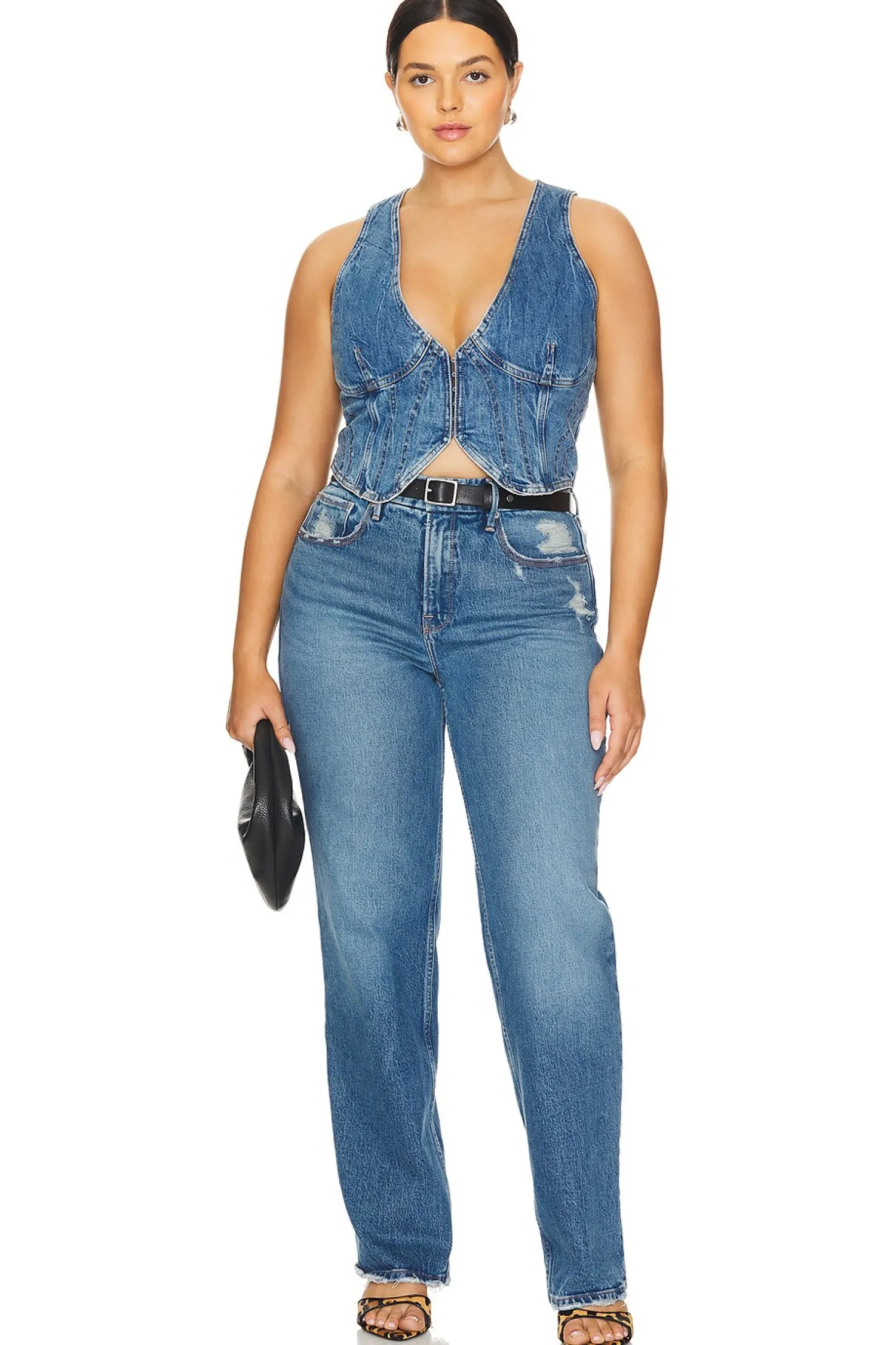 Women Good American Matching Sets|Jackets & Coats>Denim Vest