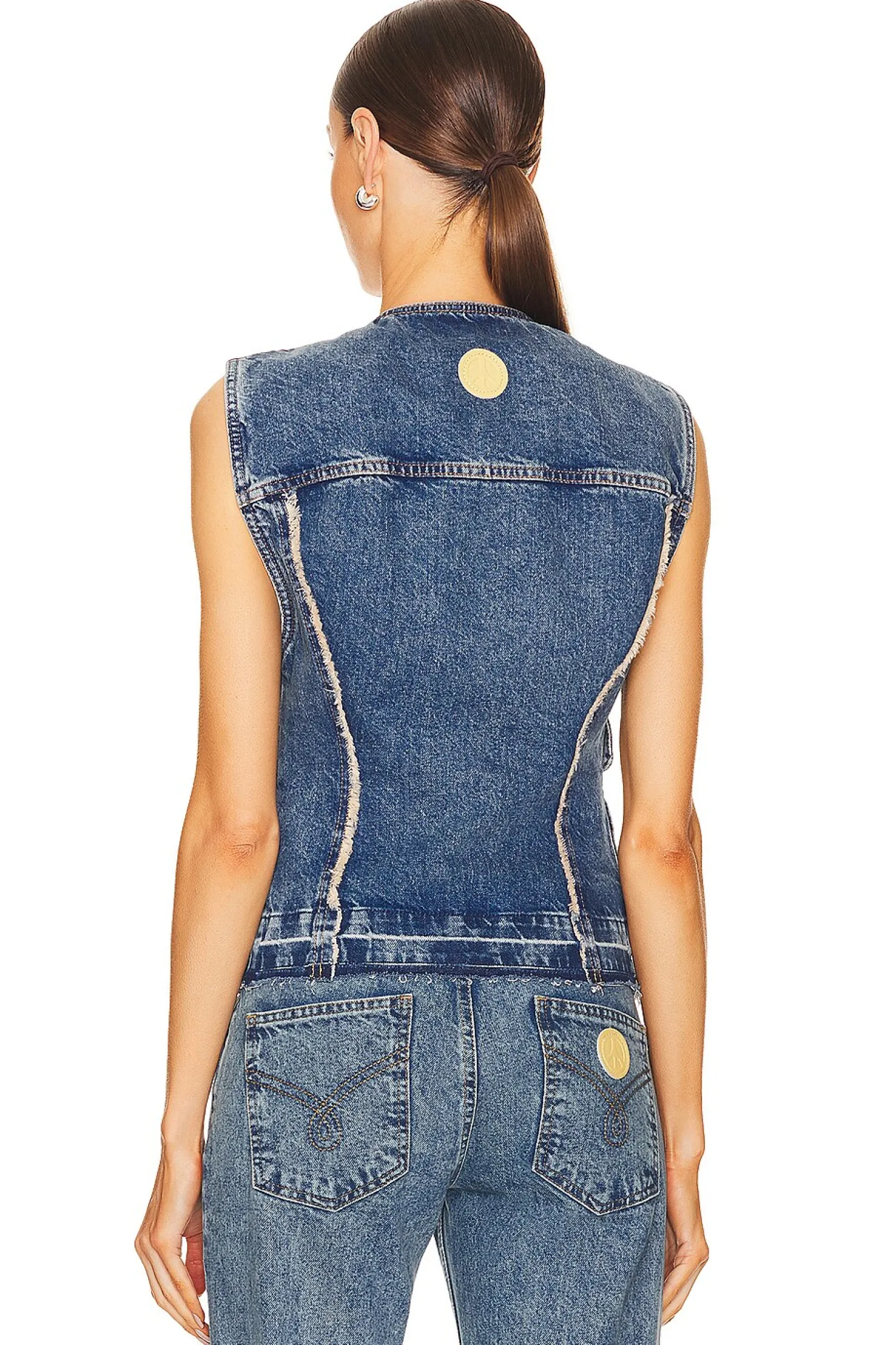 Women Moschino Jeans Jackets & Coats>Denim Waistcoat