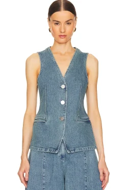 Women REMAIN Jackets & Coats>Denim Waistcoat