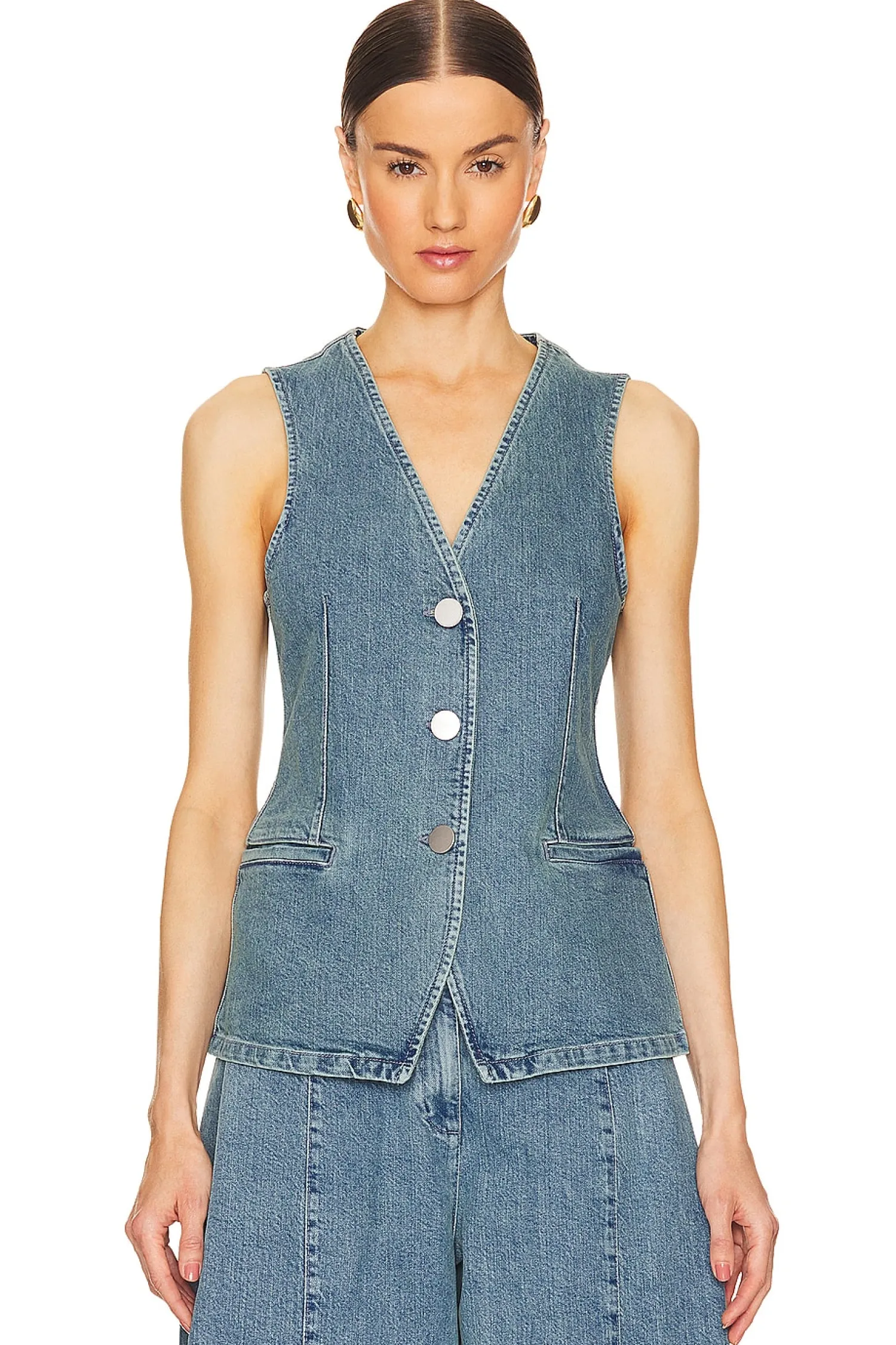 Women REMAIN Jackets & Coats>Denim Waistcoat