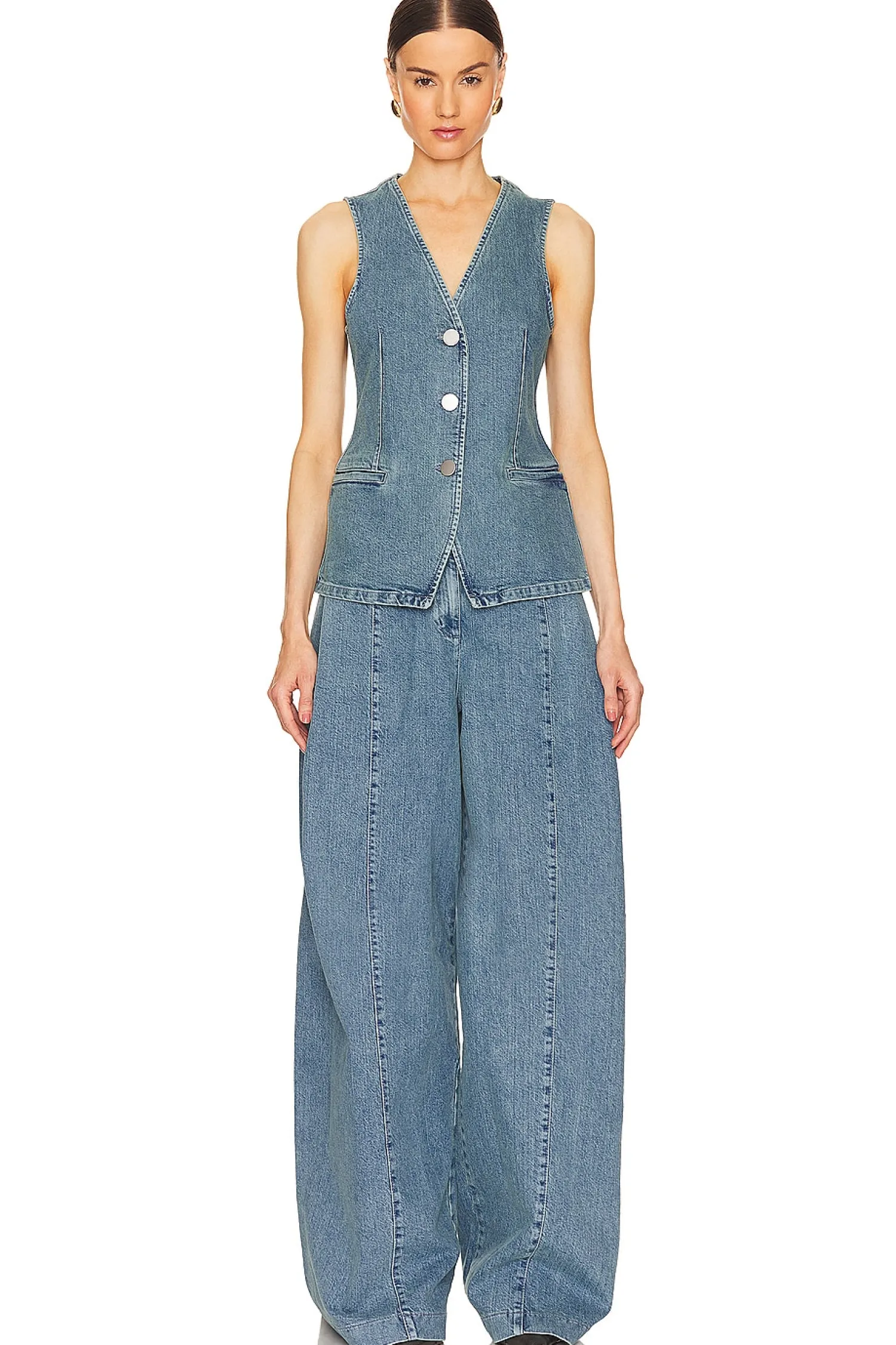 Women REMAIN Jackets & Coats>Denim Waistcoat