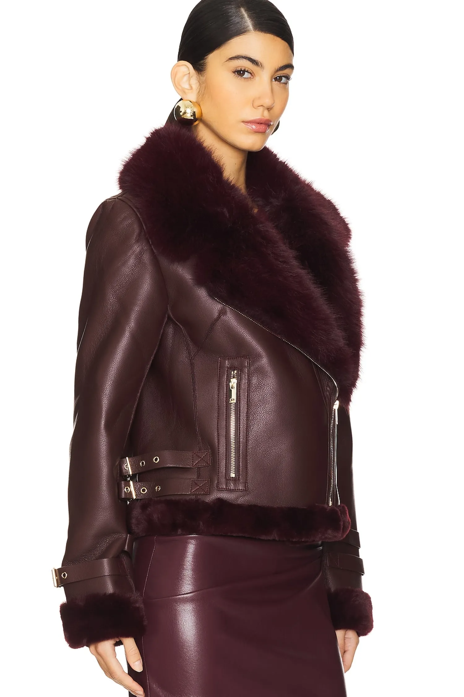 Women Generation Love Jackets & Coats>Dion Faux Fur Moto Jacket