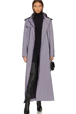 Women Norma Kamali Jackets & Coats>Double Breasted Trench To Ankle