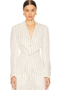Women REMAIN Matching Sets|Jackets & Coats>Drapey Striped Blazer