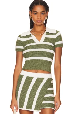 Women L'Academie Matching Sets>Drea Striped Knit Top