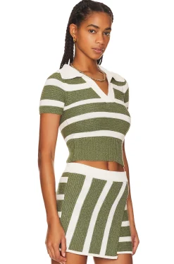 Women L'Academie Matching Sets>Drea Striped Knit Top