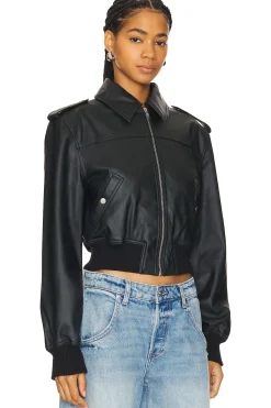 Women Lovers and Friends Jackets & Coats>Dylan Faux Leather Bomber Jacket