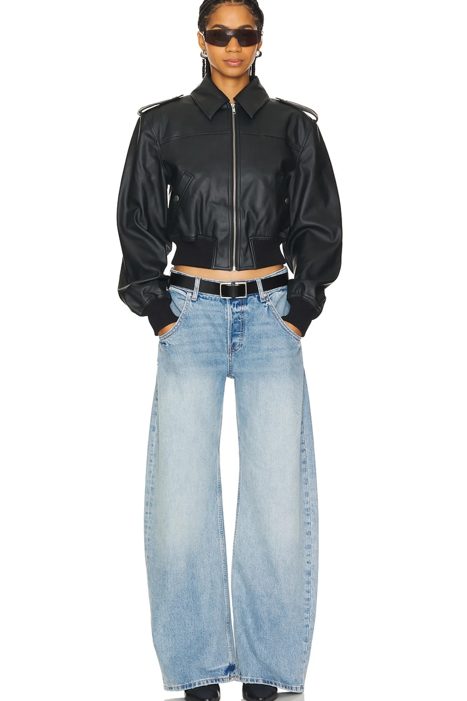 Women Lovers and Friends Jackets & Coats>Dylan Faux Leather Bomber Jacket