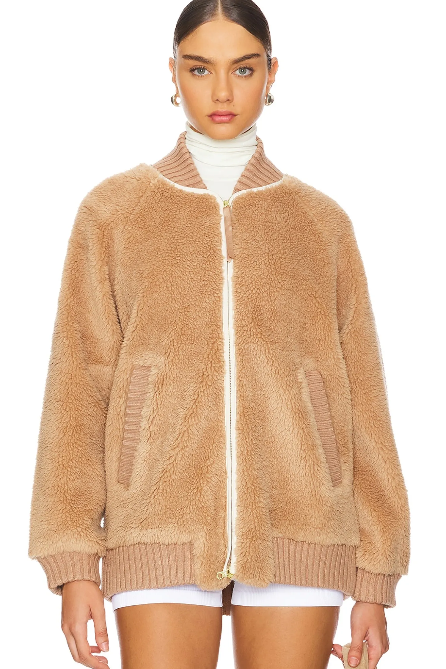 Women Varley Jackets & Coats>Ella Longline Sherpa Bomber